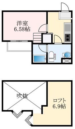 フォンテンブロー初芝の物件間取画像